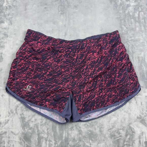 Salomon Shorts Womens Size Medium Purple Pink Advanced Skin Active Dry Running - Picture 1 of 12